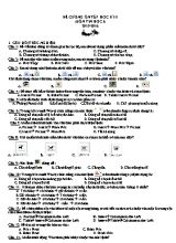 Đề cương ôn tập học kì II Tin học lớp 6 - Năm học 2015-2016